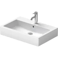 Duravit Vero Wastafel H17.5xD47cm 1 kraangat rechthoek Keramiek Wit