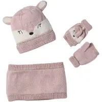 Vertbaudet Kerstcadeauset voor meisjes muts + snood + wanten/handschoenen bichette