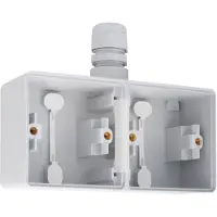 Züblin opbouwdoos dubbel Grijs IP55 horizontaal