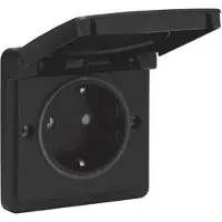 Niko wandcontactdoos RA KV opbouw Zwart IP55