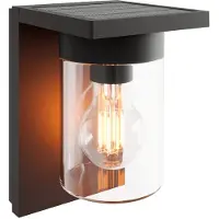 Calex Solar wandlamp met beweging & schemersensor | Asti | 2700K | 150 lumen | IP44 | 1.6W | Zwart