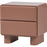 Woood Lustra Nachtkastje - Hout - Hoogglans Oudroze - 43x57x57
