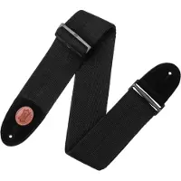 Levys Leathers Signature 3" Cotton Guitar Strap Black & Walnut
