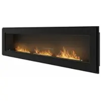 SOLOLED Frame 1800 bioethanolhaard, voor wandmontage, inclusief glas, met 3 branders van 1 liter elk - matzwart