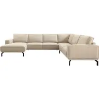 Profijt Meubel Hoekbank rechts Alburg beige premium comfort | U-vorm,Hoekbank rechts | Stof | Lengte: 258cm | Breedte: 337cm | Hoogte: 87cm
