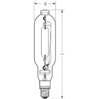 Radium Halogeen gasontladingslamp E40 2050W HRI-T D helder, Glas