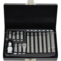 AWTOOLS AW35119BL - Zestaw Nasadek Spline - 12-kątne - 15 Elementów - 1/2 cala