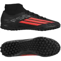 Adidas Her F50 Club Mid Cut Stealth Victory Pack TF Astro Voetbalschoenen Core Black/Lucid Red/Zwart