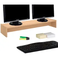 Idimex Monitorstandaard ZOOM 100 x 15 x 27 cm in beukenkleur