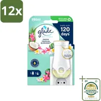 Glade - Houder Elektrische Olie - Exotic Tropical Blossoms - Zonder Navulling - Voordeelverpakking - 12 stuks - Sense & Spray - Pure Clean Linen