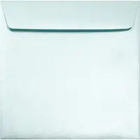 Netuno Metallic (parelmoer) blauwe enveloppen vierkant K4-156 - 156 x 156 mm - 25 stuks - NK natgelijmde - 120 gram - Majestic -