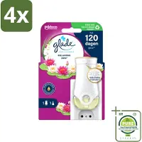 Glade - Houder Elektrische Olie - Relaxing Zen - Voordeelverpakking - 4 stuks - Geurkaars - Elektrische geur
