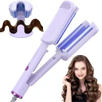 Ren Wafeltang - Wafeltang Haar - Wafeltang Babyliss - 160 ° C-220 °C - anti-brandwonden ontwerp - Lila - 30cm x 6cm x 6cm