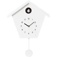 Core Koekoeksklok Modern - Wandklok - Klok - Inclusief Gewichtsketting - Wit - ‎25cm x 23cm x 11cm