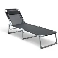DNA Ligbed Tuin - Ligbed Tuinmeubel - Ligbed Tuinmeubel 2 Persoons - Donkergrijs - 193cm x 53cm x 29cm