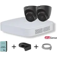 Dahua - Cameraset - 2Camera - Wizsense - Zwart - 2TB - 4 kanaals NVR