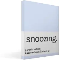 Snoozing percale katoen kussenslopen (set van 2) - Percale katoen - 40x60 cm - Hemel