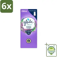 Glade – Touch & Fresh Navulling – Tranquil Lavender & Aloe – 10 ml - Voordeelverpakking - 6 stuks - Lavendel en aloë luchtverfrisser - Compacte geurboost