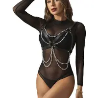 Subblime - Harnas Bra With Chaindetail One Size