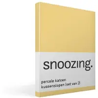 Snoozing percale katoen kussenslopen (set van 2) - Percale katoen - 50x70 cm - Geel