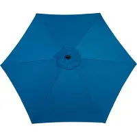 OKWISH Parasol Dubbelzijdig – 9 Ft – Staal – Donkerblauw – Grote Schaduw Voor Tuin Terras En Zwembad – Kantelbaar