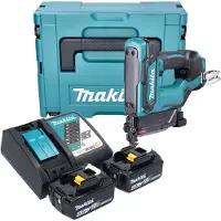 Makita Tacker + spijkerpistool, DPT 353 RGJ Accu Pin Tacker 18 V + 2x Accu 6.0 Ah + Lader + Makpac