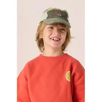 Sissy-Boy Donkergroene colourblock pet met patch