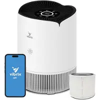 Vibrix PureFlow30 luchtreiniger - 30 m² - Automatische stand + 5-in-1 filtersysteem - Luchtkwaliteitsindicator - Ionisator - Luchtfilter - Air purifier met HEPA-filter