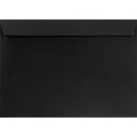 Netuno Gladde zwarte enveloppen A4 - 229 x 324 mm - C4 - 10 stuks - HK zelfklevend met plakstrip - 120 gram - Burano -