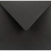 Netuno Gladde zwarte enveloppen vierkant K4-155 - 155 x 155 mm - 25 stuks - NK natgelijmde - 115 gram - Sirio Color -