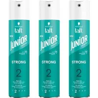 Taft Junior Haarlak - Strong - 3 x 250 ml - Voordeelverpakking