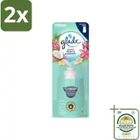 Glade – Sense & Spray Navulling – Exotic Tropical Blossoms – 18 ml - Voordeelverpakking - 2 stuks - Kokos en bloemen - Luchtverfrisser