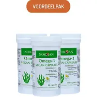 Norsan | OMEGA-3 VEGAN CAPSULES | VOORDEELPAK | 3 POTTEN X 80 CAPSULES