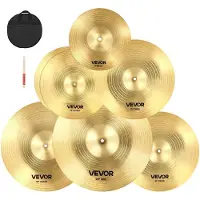 Vevor bekkenset 355mm HiHat 400/455mm Crash 505mm Ride 254mm Splash 400mm China (10 14 16 18 20 Inches)