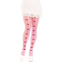 Leg avenue - Stockings With Openings Heart & Bows Pink