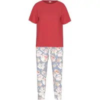 Mey Pyjama 'Petal Paradise' rood