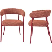En.casa Eetkamerstoel set van 2 Huk 78x57x56 cm rood []