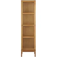 Ebuy24 Vitrinekast Zamora - Naturel Hout - 47x40x180cm
