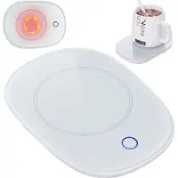 Verk Group Elektrische Kopjesverwarmer voor Koffie en Thee – 16W LED Waterdichte Plaat - Wit
