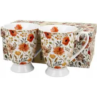 Duo Set van 2 Royal Mokken ZOMERBLOEMEN - Porselein