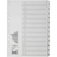 Pagna 31005-08 register A4, 12-delig, 1-12, wit
