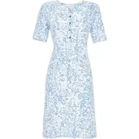 Ringella Katoenen nachthemd blauw panterprint - Blauw - Maat - 40