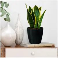 Lamela Bloempot Magnolia Glad Zilver Metaal 36cm Hoogwaardig Kunststof