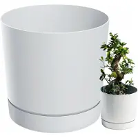Prosperplast TUBO P BLOEMPOT 35cm Wit met standaard - Stijlvol en praktisch
