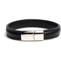 665 - Lederen Armband en Cockring - 2 in 1 - Magnetische Sluiting