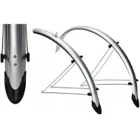 Orion Fietsspatborden 26"/53mm Volledig Zilver met Spatlap