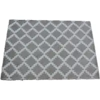 EDO Woon Zala deurmat 50x70 cm, wasbare velours mat, marokko grijs