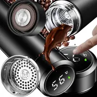 Azaris SLIMME THERMISCHE BEKER THERMISCHE FLES LED 500ML VOOR KOFFIE THEE DRAAGBAAR