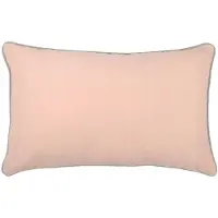 Stof Decoratieve Kussen 30x50 cm met Bies - Poederroze/Grijs