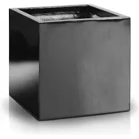 Polnix Moderne vierkante glasvezel bloempot - 25x25 cm